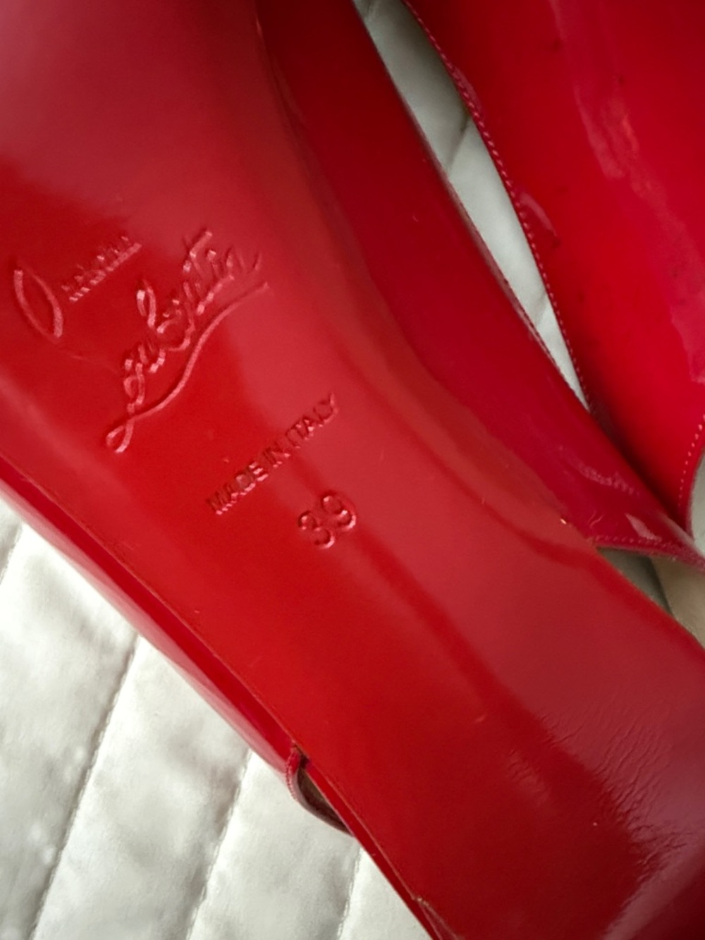 Louboutin red peep toe - Picture 12 of 12